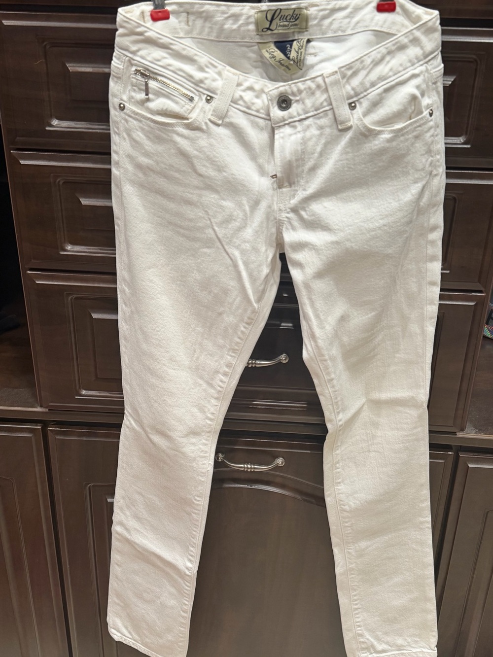 Lucky Brand Women's White Skinny Jeans
